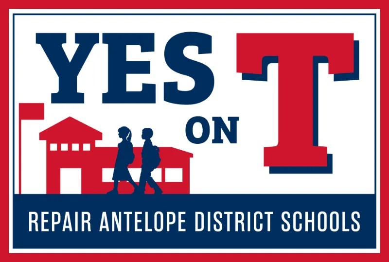 Official Measure T logo for Antelope Elementary School District - Vote Yes by June 2nd.